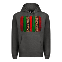 Charcoal Heather christmas glitter leopard brushstroke Premium Hoodie - AdoDesignShop