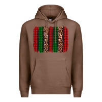 Chestnut christmas glitter leopard brushstroke Premium Hoodie - AdoDesignShop