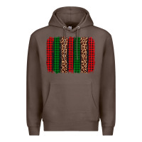 Coffee christmas glitter leopard brushstroke Premium Hoodie - AdoDesignShop