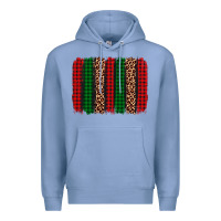 Colony Blue christmas glitter leopard brushstroke Premium Hoodie - AdoDesignShop