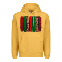 Mustard christmas glitter leopard brushstroke Premium Hoodie - AdoDesignShop