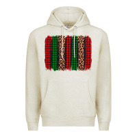 Oatmeal Heather christmas glitter leopard brushstroke Premium Hoodie - AdoDesignShop