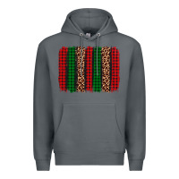 Rock christmas glitter leopard brushstroke Premium Hoodie - AdoDesignShop