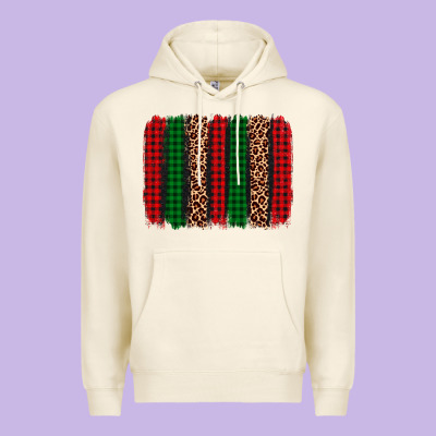 Christmas Glitter Leopard Brushstroke Premium Hoodie Designed By Adodesignshop