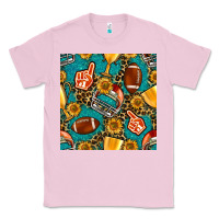 Bubblegum Pink american football winner cup and helmet seamless pattern Classic Tee - BundleAndBundleShop