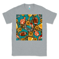 Heather Grey american football winner cup and helmet seamless pattern Classic Tee - BundleAndBundleShop