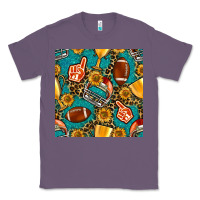 Lavender american football winner cup and helmet seamless pattern Classic Tee - BundleAndBundleShop