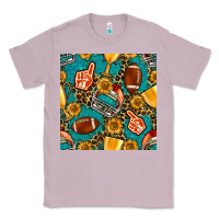 Lilac american football winner cup and helmet seamless pattern Classic Tee - BundleAndBundleShop