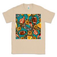 Mushroom american football winner cup and helmet seamless pattern Classic Tee - BundleAndBundleShop