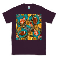 Plum american football winner cup and helmet seamless pattern Classic Tee - BundleAndBundleShop