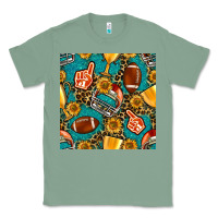 Sage american football winner cup and helmet seamless pattern Classic Tee - BundleAndBundleShop