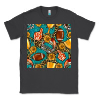 Smoke american football winner cup and helmet seamless pattern Classic Tee - BundleAndBundleShop