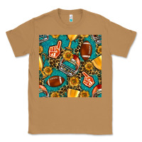 Toasted Coconut american football winner cup and helmet seamless pattern Classic Tee - BundleAndBundleShop