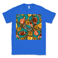 True Royal american football winner cup and helmet seamless pattern Classic Tee - BundleAndBundleShop