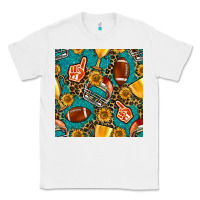 White american football winner cup and helmet seamless pattern Classic Tee - BundleAndBundleShop