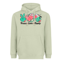 Matcha peace love nurse Heavyweight Hoodie - texasbilliewilder