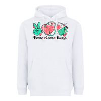 White peace love nurse Heavyweight Hoodie - texasbilliewilder