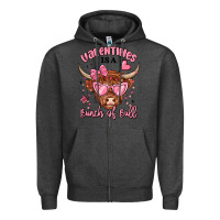 Charcoal Heather valentines is a bunch of bull Zipper Hoodie - MaliasSmallBusiness