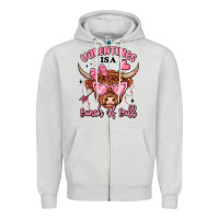 Dove Grey valentines is a bunch of bull Zipper Hoodie - MaliasSmallBusiness