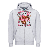 Heather Grey valentines is a bunch of bull Zipper Hoodie - MaliasSmallBusiness