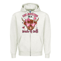 Oatmeal Heather valentines is a bunch of bull Zipper Hoodie - MaliasSmallBusiness
