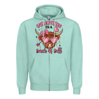 Seafoam valentines is a bunch of bull Zipper Hoodie - MaliasSmallBusiness