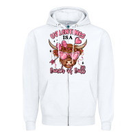 White valentines is a bunch of bull Zipper Hoodie - MaliasSmallBusiness