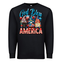 Black God blessed America gnomes 4th of July Premium Sweatshirt - CowGirlArtShop