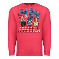 Cardinal God blessed America gnomes 4th of July Premium Sweatshirt - CowGirlArtShop