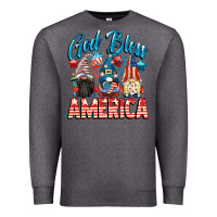 Charcoal Heather God blessed America gnomes 4th of July Premium Sweatshirt - CowGirlArtShop