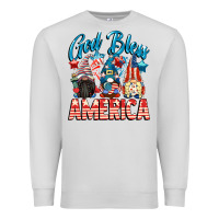 Dove Grey God blessed America gnomes 4th of July Premium Sweatshirt - CowGirlArtShop