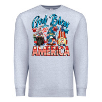 Heather Grey God blessed America gnomes 4th of July Premium Sweatshirt - CowGirlArtShop