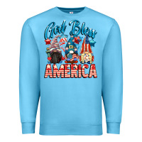 Ocean Blue God blessed America gnomes 4th of July Premium Sweatshirt - CowGirlArtShop