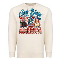 Sandshell God blessed America gnomes 4th of July Premium Sweatshirt - CowGirlArtShop