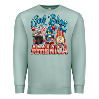 Seafoam God blessed America gnomes 4th of July Premium Sweatshirt - CowGirlArtShop