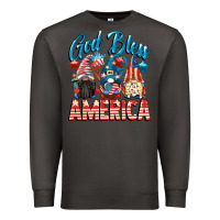 Smoke God blessed America gnomes 4th of July Premium Sweatshirt - CowGirlArtShop
