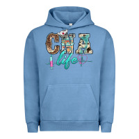 Pigment Pebble Blue western nurse cna life Urban Hoodie - BarkalooDesign