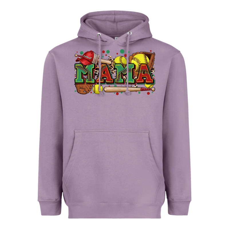 Mama Softball Heavyweight Hoodie by Zillion Design Studio | Teevron