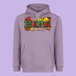 Mama Softball Heavyweight Hoodie Designed By Zillion Design Studio