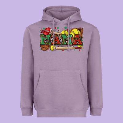 Mama Softball Heavyweight Hoodie Designed By Zillion Design Studio