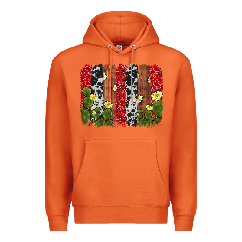 Cactus Cowhide  Brushstroke Premium Hoodie by AdoDesignShop | Teevron
