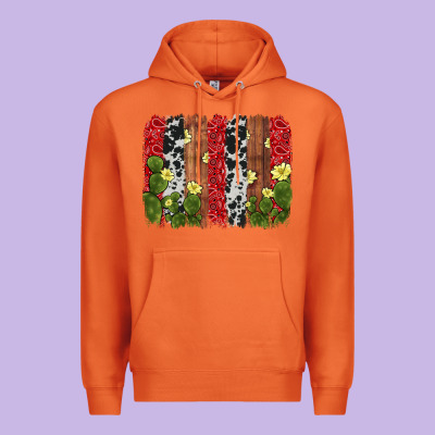 Cactus Cowhide  Brushstroke Premium Hoodie Designed By Adodesignshop