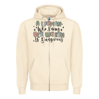 Sandshell a woman who knows her worth is dangerous Zipper Hoodie - MaliasSmallBusiness