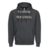 Smoke a woman who knows her worth is dangerous Zipper Hoodie - MaliasSmallBusiness