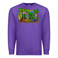 Purple home sweet home Premium Sweatshirt - FaDigitalArtStudio