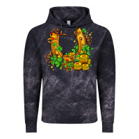 Cloud Black horseshoe with shamrocks and coin Vintage Hoodie - AdoDesignShop