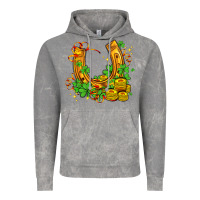 Cloud Rock horseshoe with shamrocks and coin Vintage Hoodie - AdoDesignShop