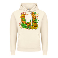 Vintage Artic horseshoe with shamrocks and coin Vintage Hoodie - AdoDesignShop