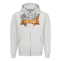 Dove Grey customized chef tools Zipper Hoodie - MaliasSmallBusiness