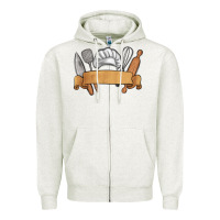 Oatmeal Heather customized chef tools Zipper Hoodie - MaliasSmallBusiness